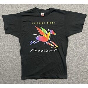 Vintage 1990s Kentucky Derby Single Stitch Waist T Shirt Made In USA Size Medium